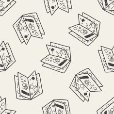 catalog doodle seamless pattern background
