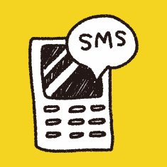 cell phone message doodle drawing N17
