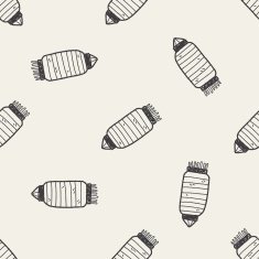Chinese New Year decorative lantern doodle seamless pattern background N4