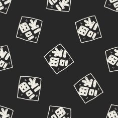 Chinese New Year festival couplets doodle seamless pattern background