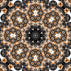 Mandala over gray background Seamless ornate pattern