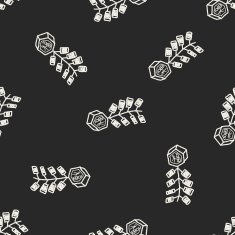 Chinese New Year firecrackers doodle seamless pattern background N2