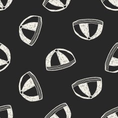 Chinese New Year hat doodle seamless pattern background