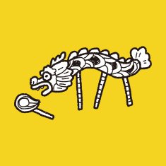 Chinese New Year The dragon and lion dancing head doodle N22