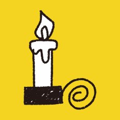 Christmas candle doodle drawing N4