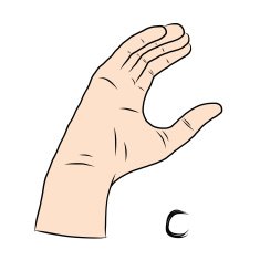 Sign language and the alphabet The Letter C N2