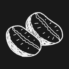 coffee bean doodle drawing N12
