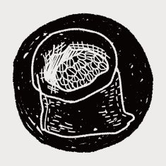 coffee bean doodle drawing N19