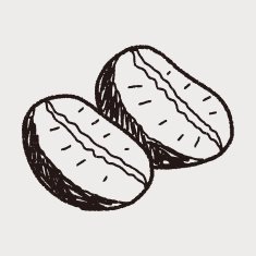 coffee bean doodle drawing N21