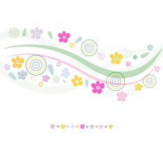 Abstract decorative floral greeting card