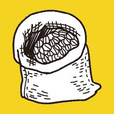 coffee bean doodle drawing N33