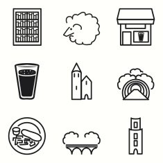 Ireland icons set