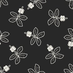 coffee bean fruit doodle seamless pattern background