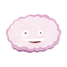 cartoon happy pink cloud N2
