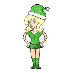 cartoon santa's helper N2