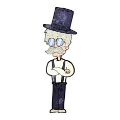 cartoon man wearing hat N4
