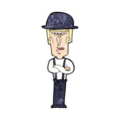 cartoon man wearing hat N5