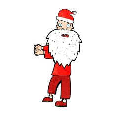 cartoon man in santa hat N2