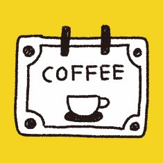 coffee shop sign doodle drawing N4