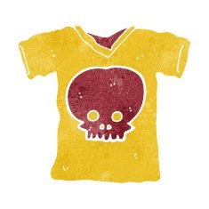 cartoon skull tee