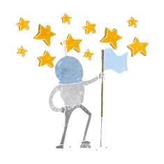 cartoon amazing astronaut