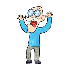 cartoon old man in glasses N2