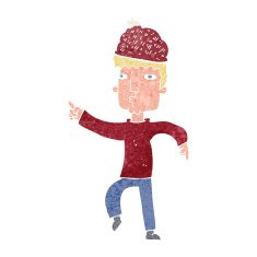 cartoon man in hat N3