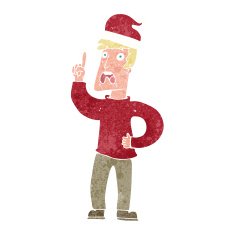 cartoon man ready for christmas N6