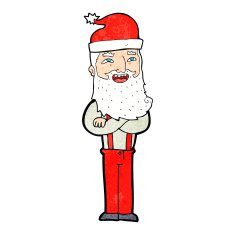 cartoon hipster santa N3