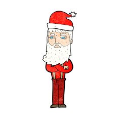 cartoon hipster santa N4