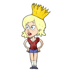 cartoon person wearing crown N13
