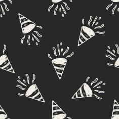 Cracker doodle drawing seamless pattern background