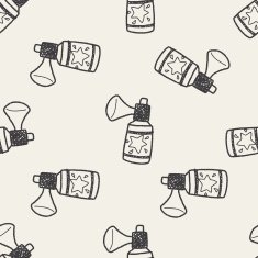 Cracker doodle drawing seamless pattern background N3