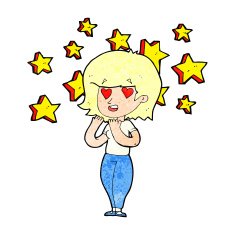 cartoon woman in love N21