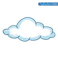 Doodle Cloud icon vector illustration N4
