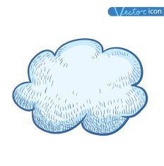 Doodle Cloud icon vector illustration N8