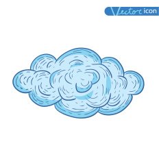 Doodle Cloud icon vector illustration N9