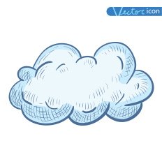 Doodle Cloud icon vector illustration N10