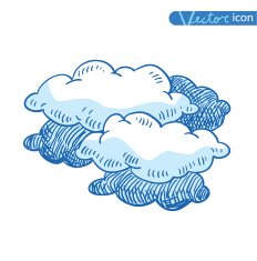 Doodle Cloud icon vector illustration N12