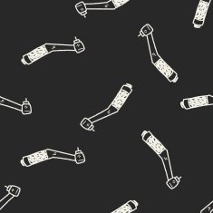 dentist drill doodle seamless pattern background