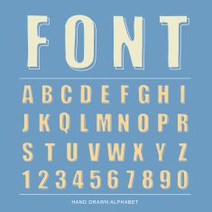 Hand drawn alphabet vector N5
