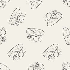 desert doodle seamless pattern background N2