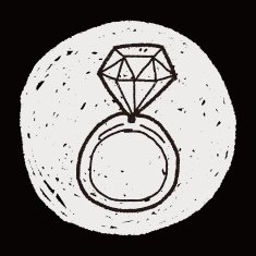 diamond ring doodle drawing N9