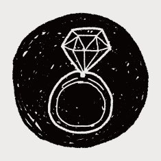 diamond ring doodle drawing N10