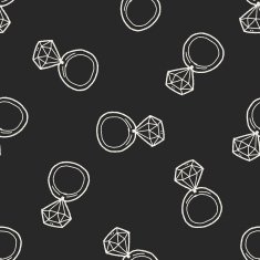 diamond ring doodle drawing seamless pattern background N2