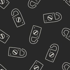 do not disturb doodle seamless pattern background