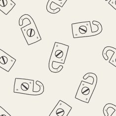 do not disturb doodle seamless pattern background N2