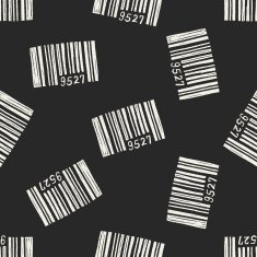 doodle barcode seamless pattern background N2