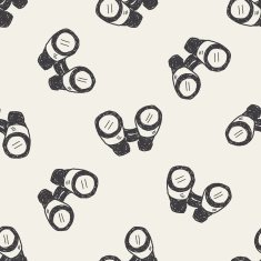 doodle binocular seamless pattern background N4