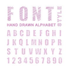 Hand drawn alphabet vector N6